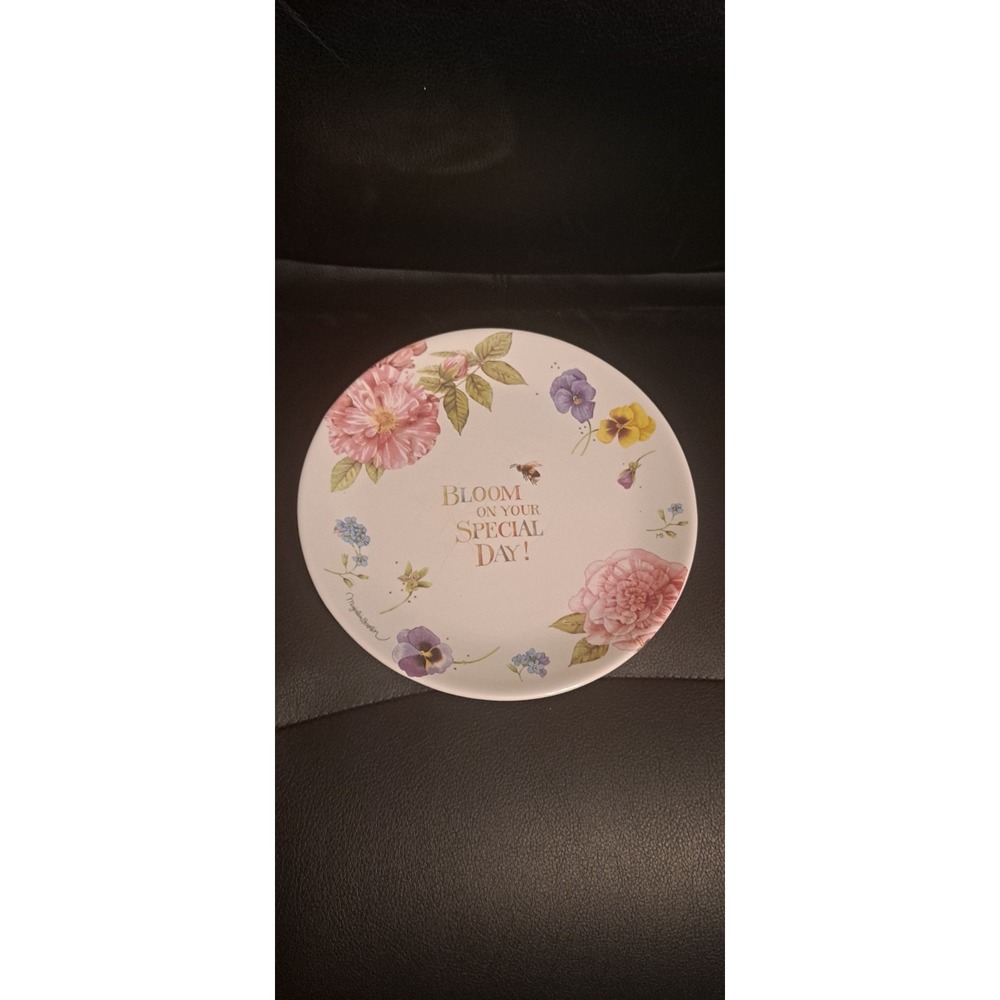 Vintage birthday cake plate Marjolein Bastin cake plate Natures Sketchbook says